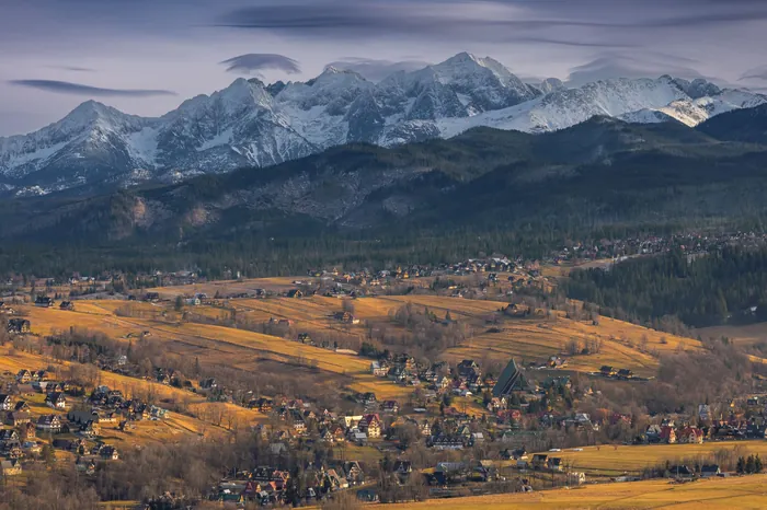 Panorama Zakopanego i Tatr
